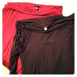 Lot of 2 off the shoulder Rue 21 shirts